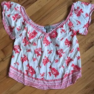 Off the shoulder flowy blouse